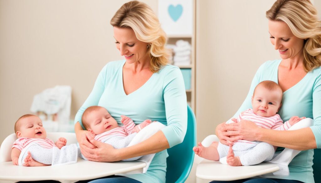 Anleitung zum korrekten Anlegen Baby Brust