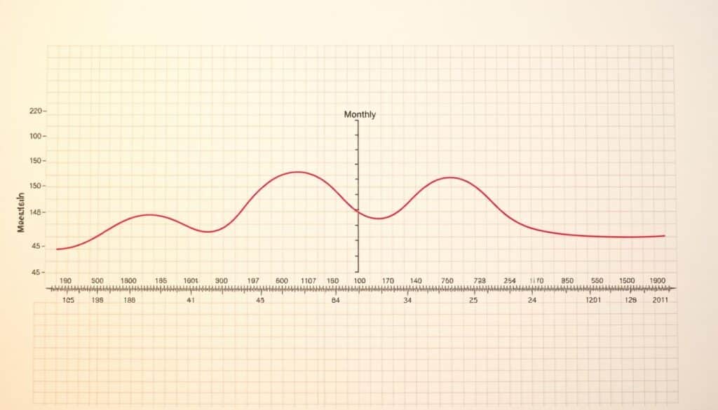 Normale Temperaturkurve Zykluskurve